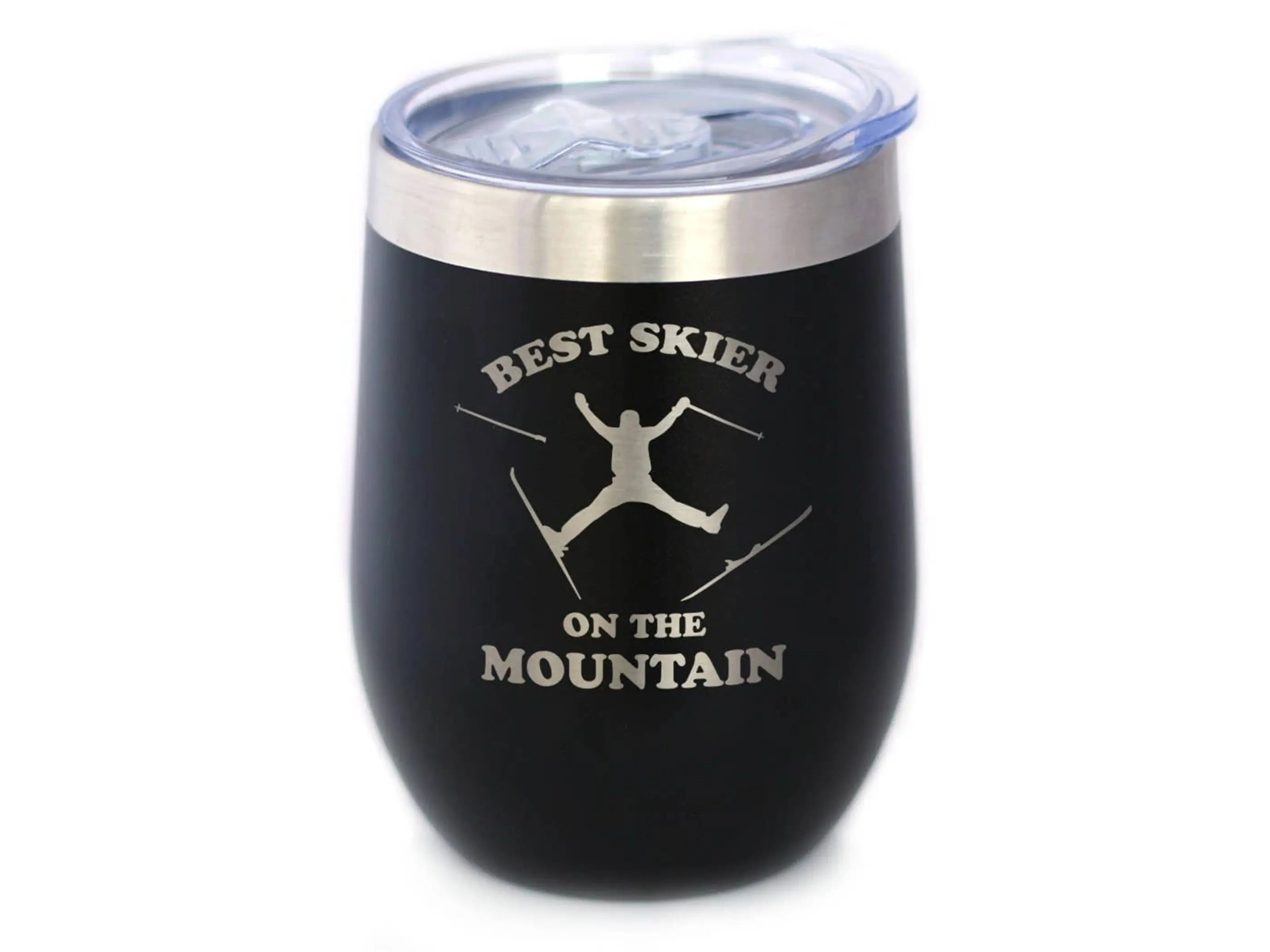 Best Skier Insulated Wine Tumbler - Skiing Gifts and Decor Bevvee
