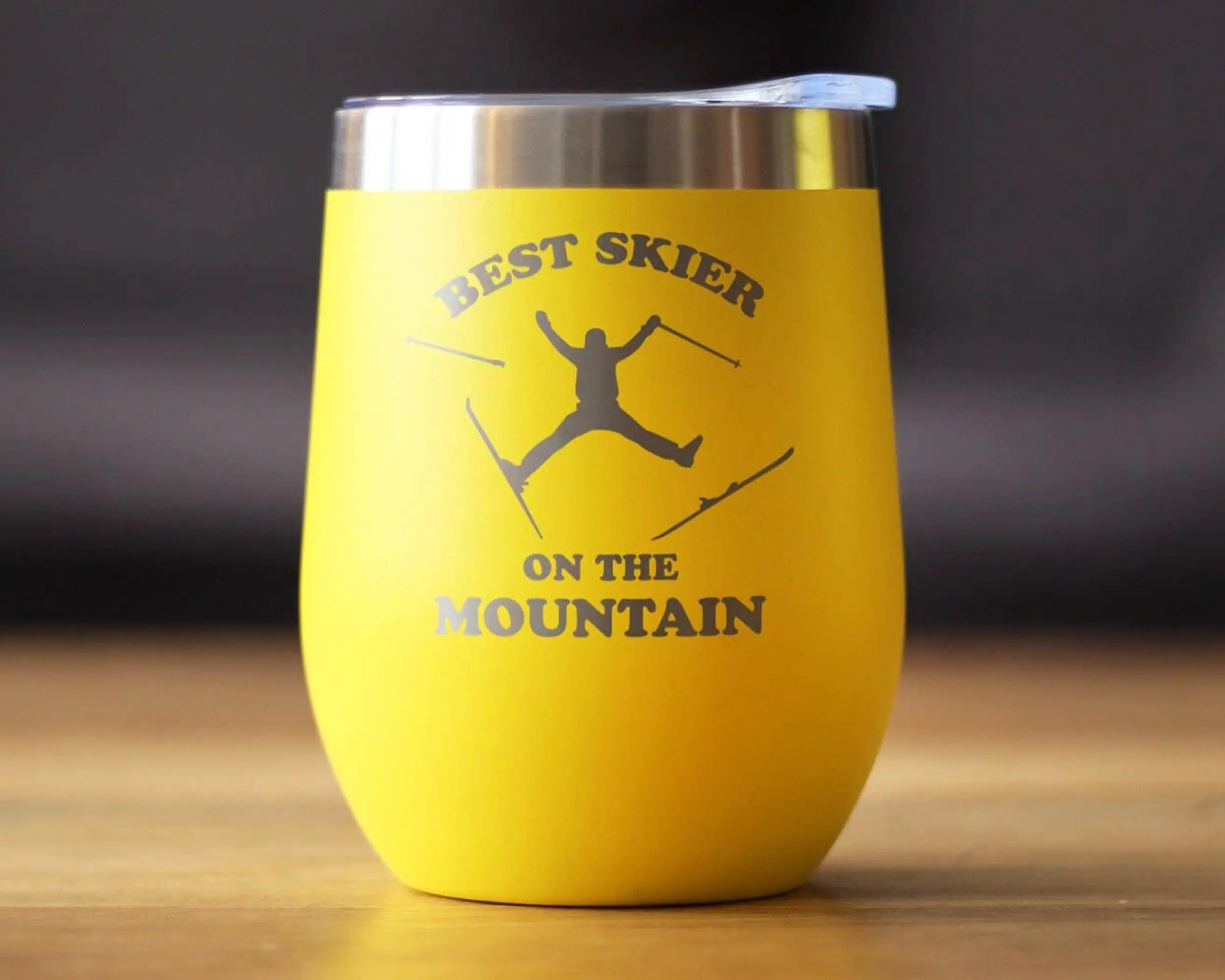Best Skier Insulated Wine Tumbler - Skiing Gifts and Decor Bevvee