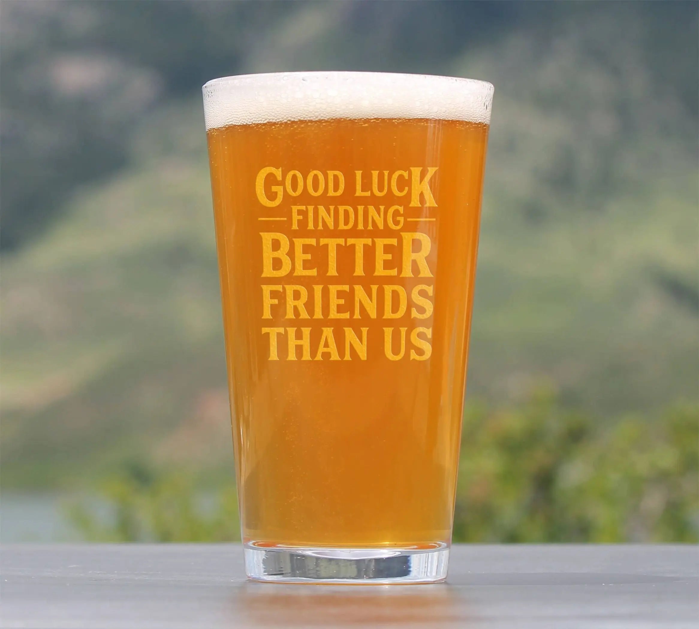 Better Friends Pint Glass for Beer - BFF Moving Away Gifts Bevvee