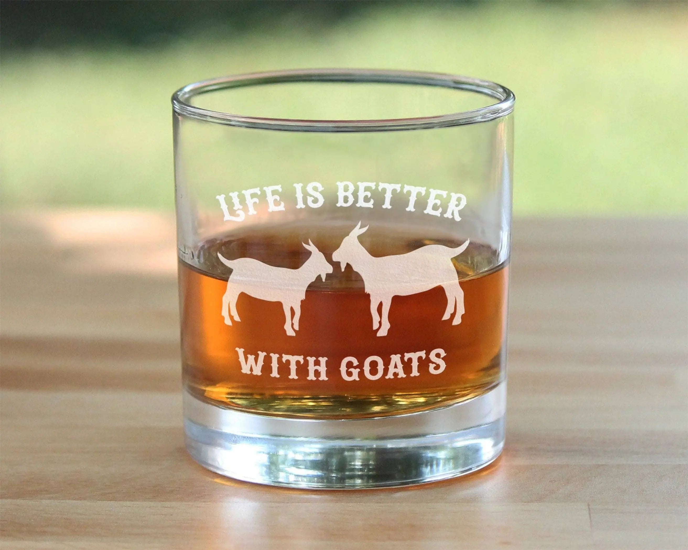 Better with Goats Whiskey Rocks Glass - Goats Gifts Bevvee