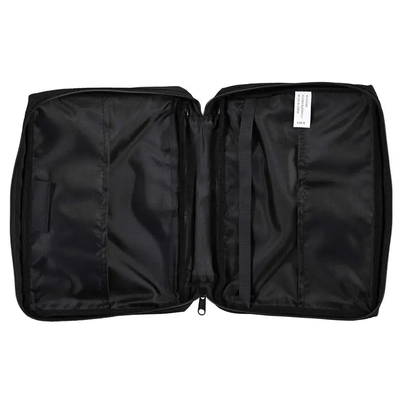 Bible Cover Orange Crosses Black Large Dicksons Inc