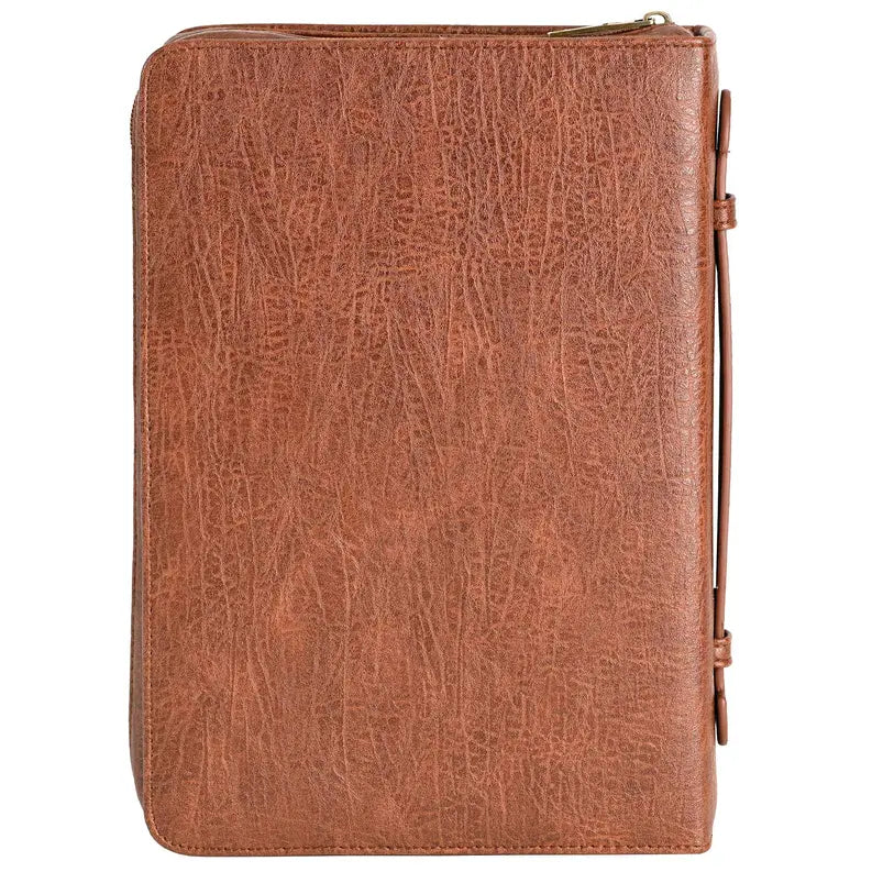 Bible Cover Vintage Cross Brown XL Dicksons Inc