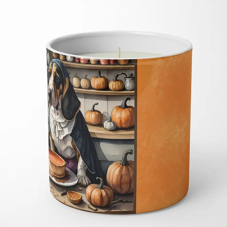 Bichon Frise Fall Kitchen Pumpkins Decorative Soy Candle Caroline's Treasures