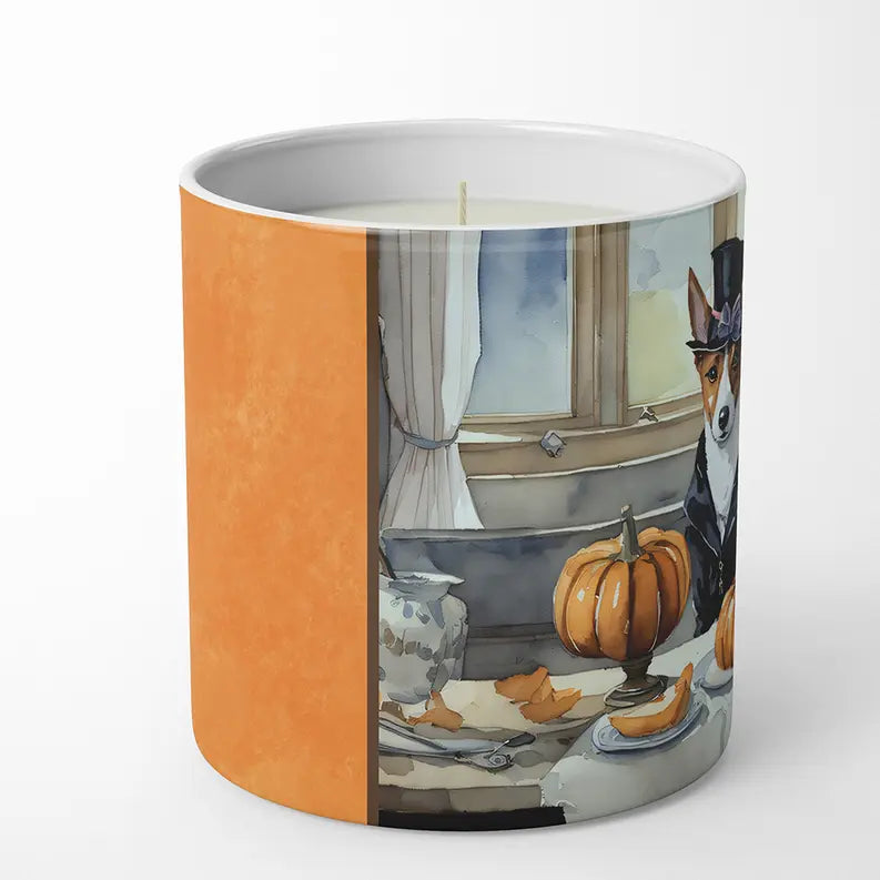 Bichon Frise Fall Kitchen Pumpkins Decorative Soy Candle Caroline's Treasures