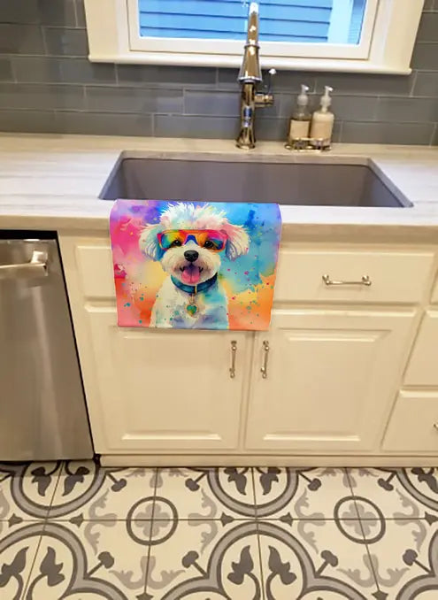 Bichon Frise Hippie Dawg Pair of Pot Holders Caroline's Treasures