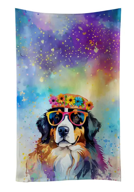 Bichon Frise Hippie Dawg Pair of Pot Holders Caroline's Treasures