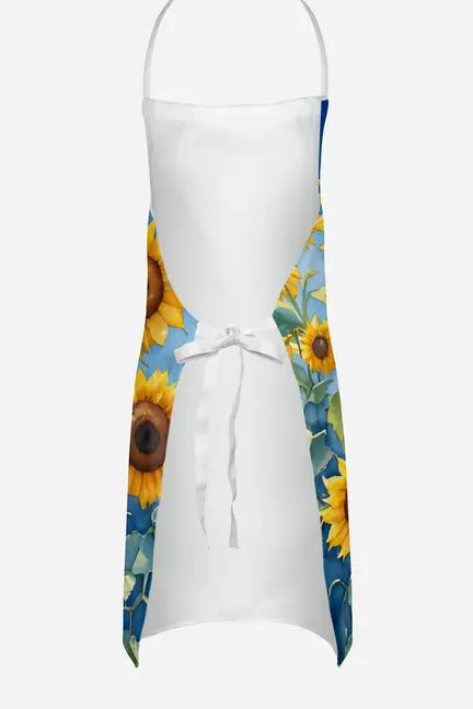 Bichon Frise in Sunflowers Apron Caroline's Treasures