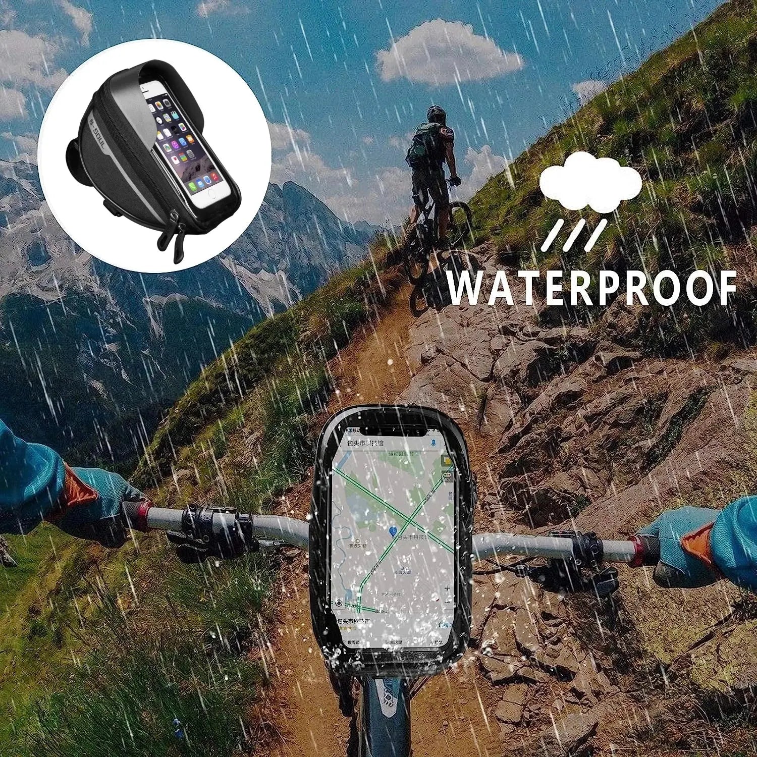 Bicycle Bag Can Hold Mobile Phones Installed on Bicycles Convenient and Easy to Use GreatEagleInc