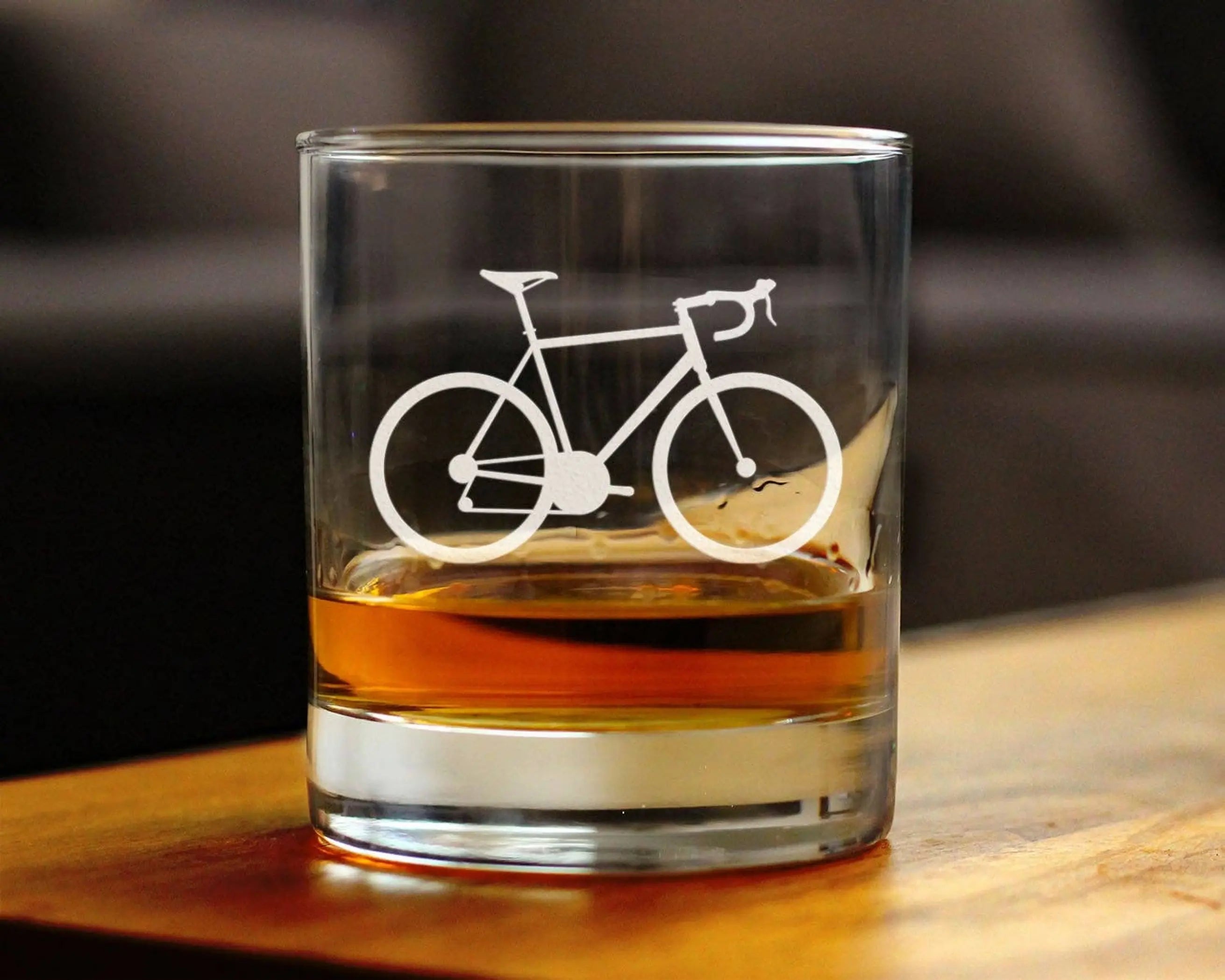 Bicycle Whiskey Rocks Glass - Road Biking Gifts and Decor Bevvee