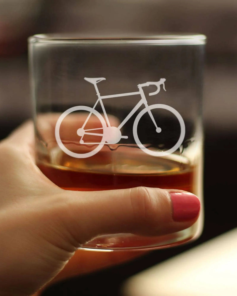 Bicycle Whiskey Rocks Glass - Road Biking Gifts and Decor Bevvee