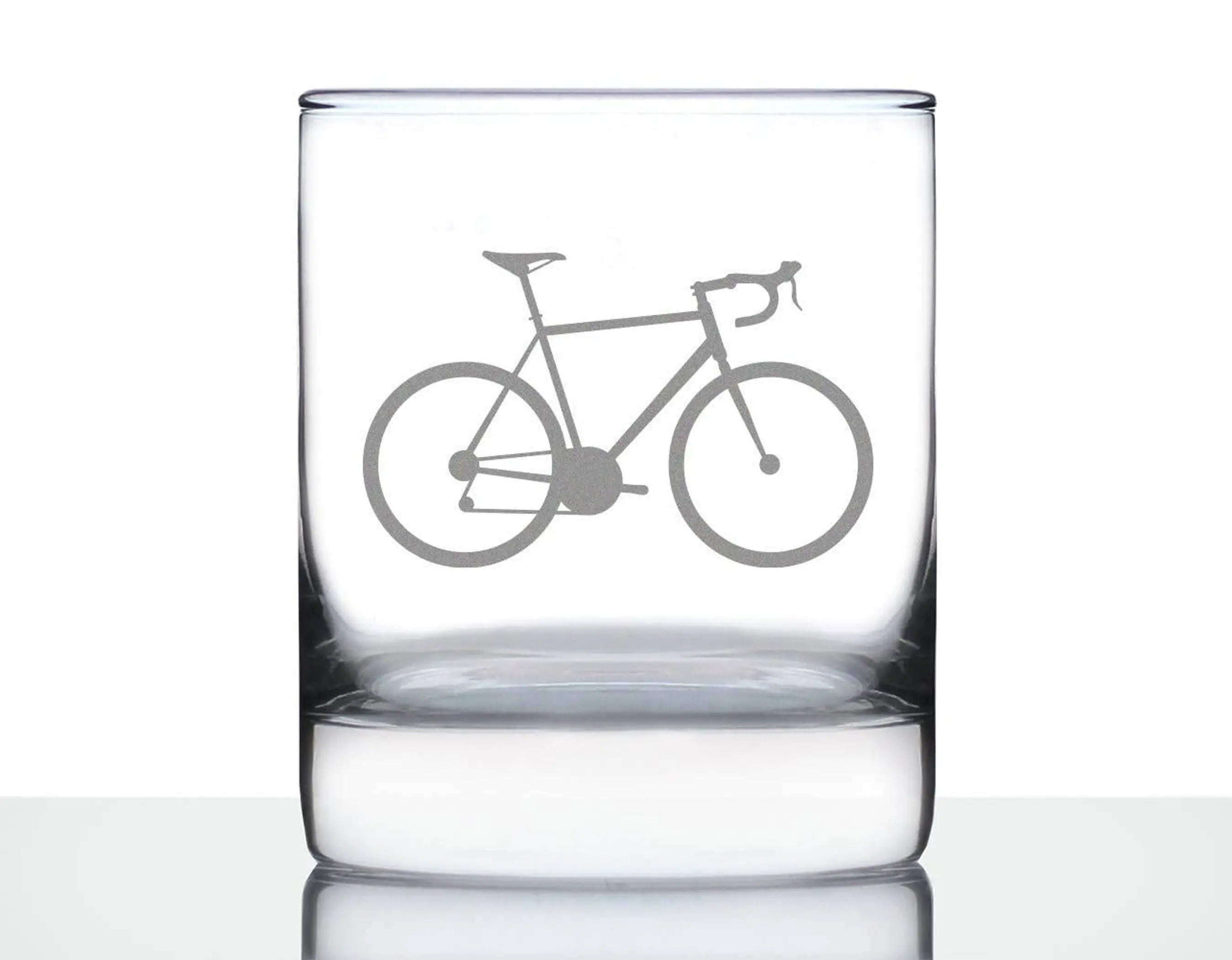 Bicycle Whiskey Rocks Glass - Road Biking Gifts and Decor Bevvee