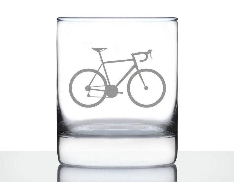 Bicycle Whiskey Rocks Glass - Road Biking Gifts and Decor Bevvee