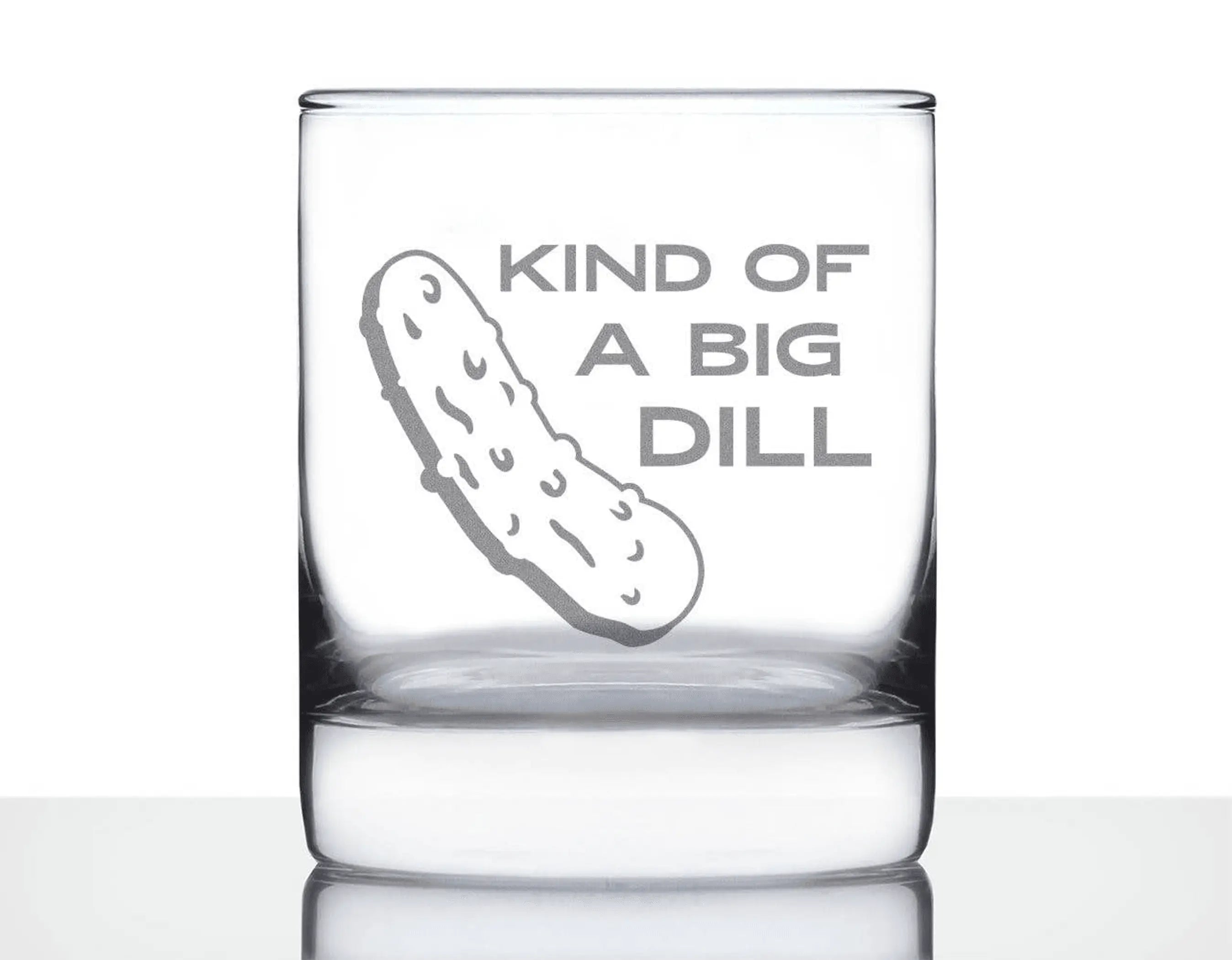 Big Dill Whiskey Rocks Glass - Pickle Gifts and Decor Bevvee