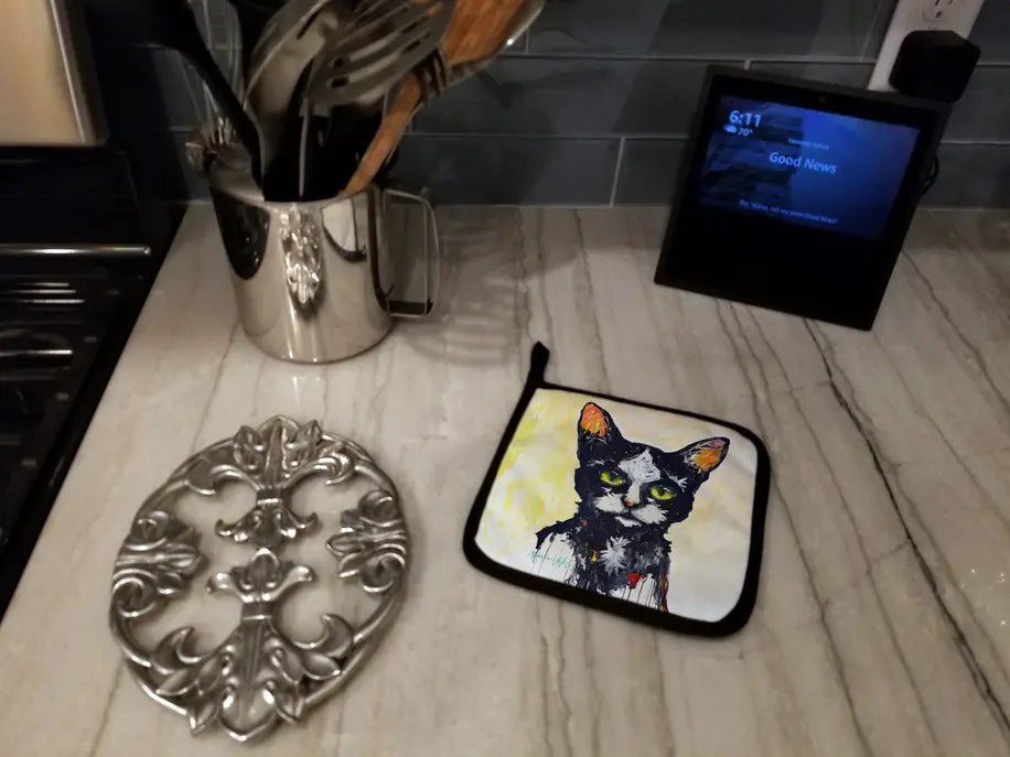 Big Kitty Cat Pair of Pot Holders Caroline's Treasures