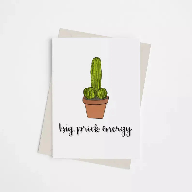 Big Prick Energy - Greeting Card Black Cat Bazaar