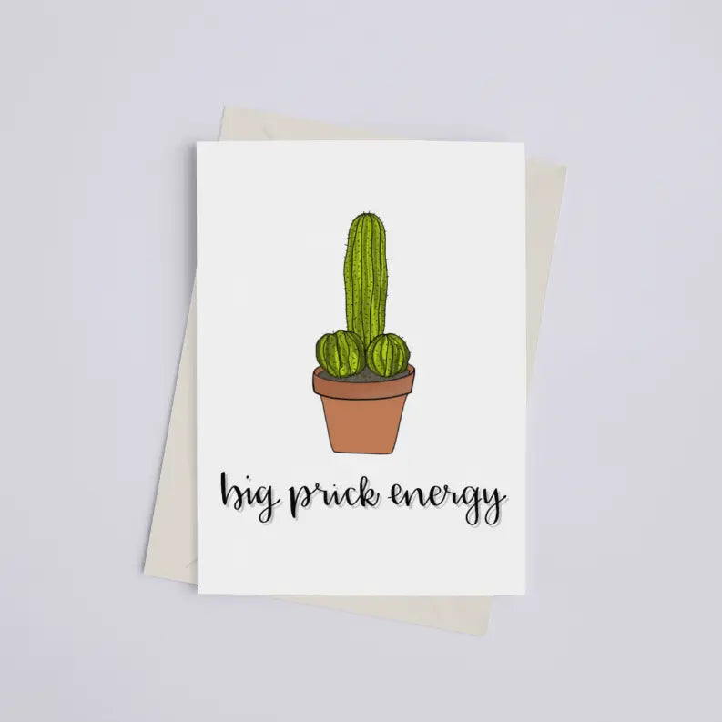 Big Prick Energy - Greeting Card Black Cat Bazaar