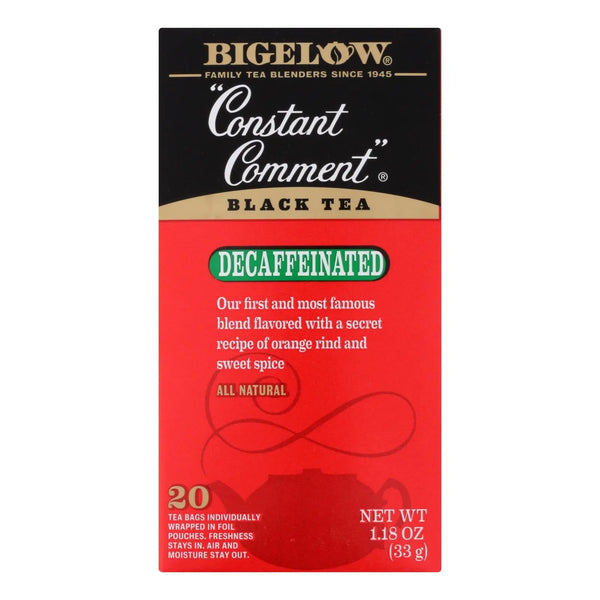 Bigelow Tea Constant Comment Decaffeinated Black Tea - Case Of 6 - 20 Bags Bigelow Tea