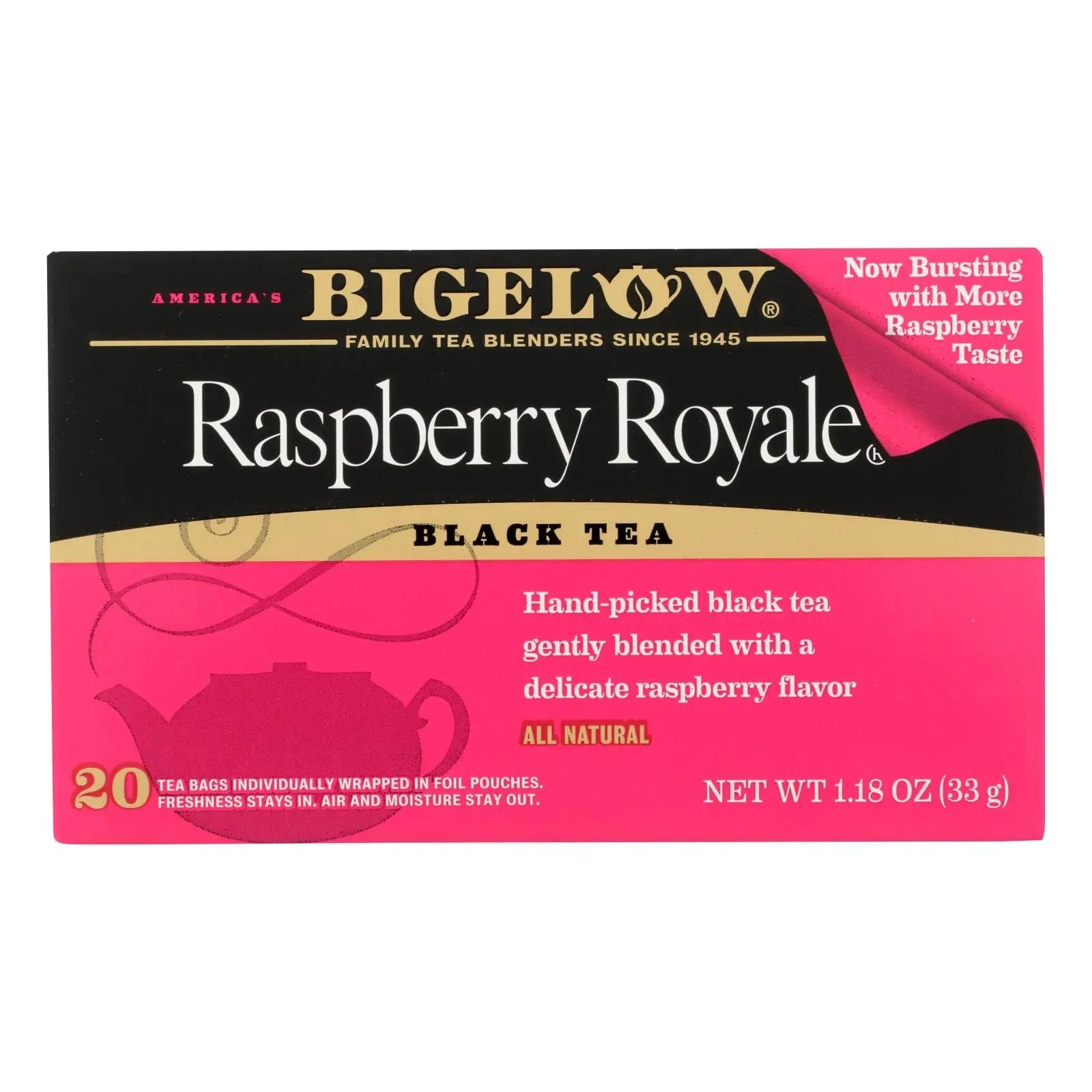 Bigelow Tea Raspberry Royale Black Tea - Case Of 6 - 20 Bags Bigelow Tea