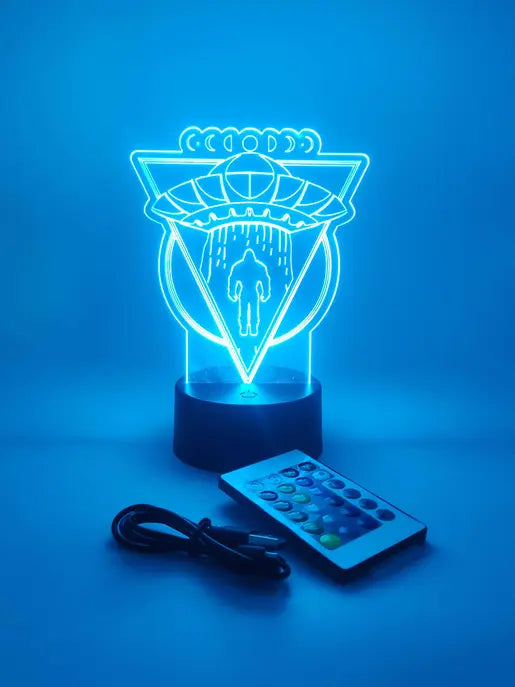 Bigfoot UFO Abduction LED Light | Sasquatch Alien Spaceship The 308 Collective