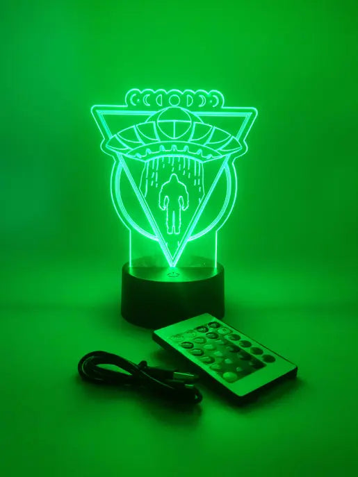 Bigfoot UFO Abduction LED Light | Sasquatch Alien Spaceship The 308 Collective