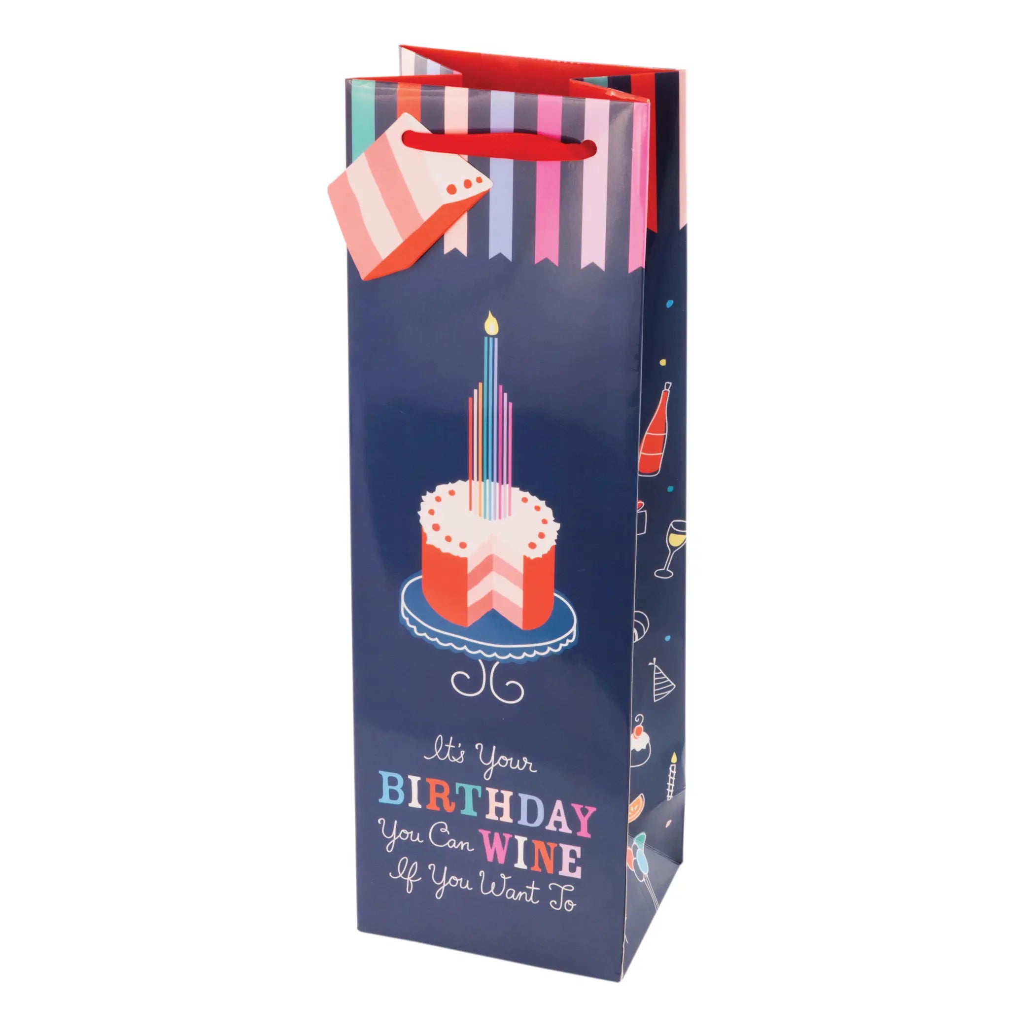 Birthday Cake Wine Gift Bag by Cakewalk Cakewalk (Bags)