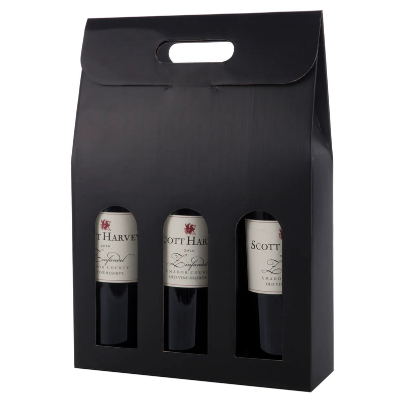Black 3-Bottle Carrier by Cakewalk Cakewalk (Bags)