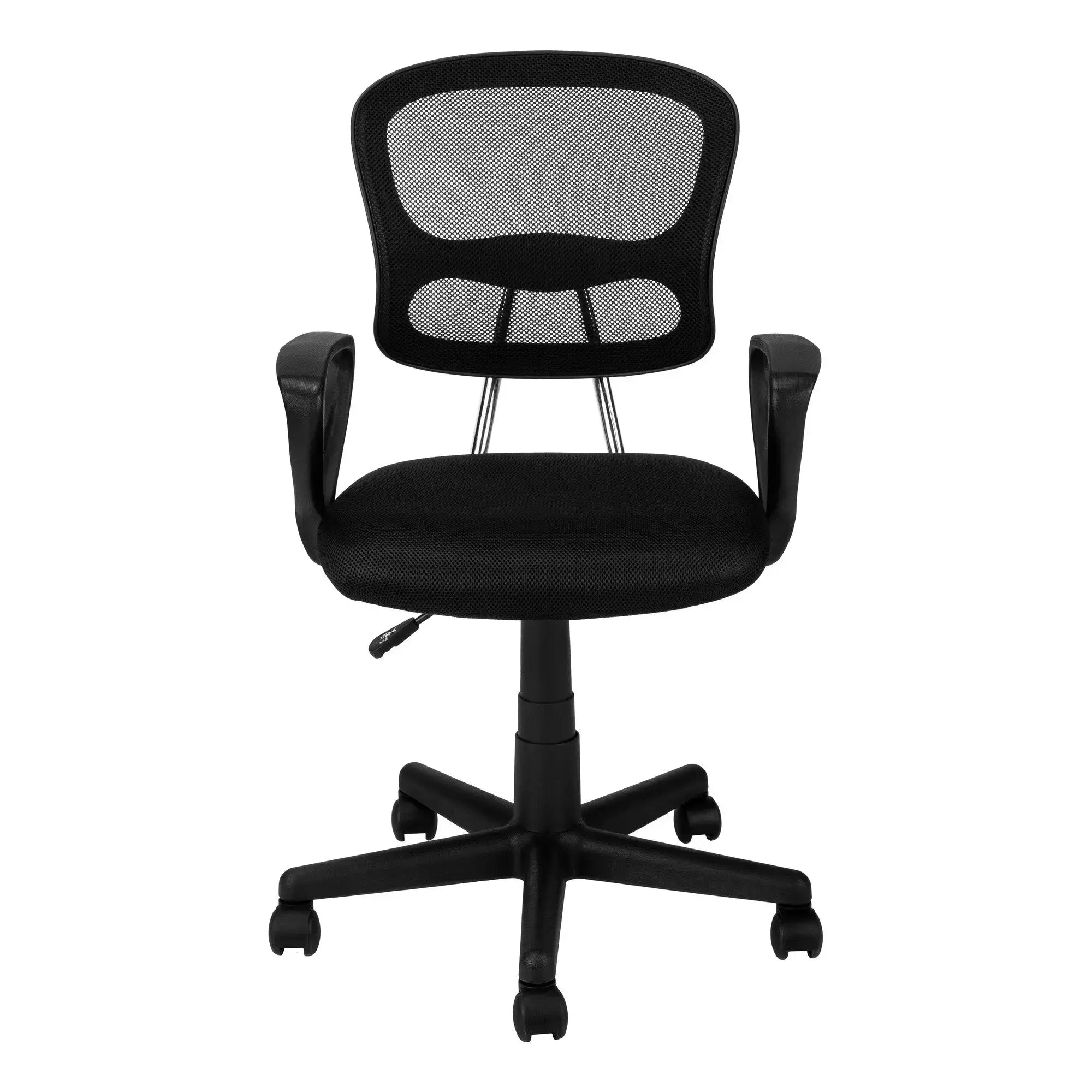 Black Adjustable Height Swivel Rolling Office Chair Homeroots Office