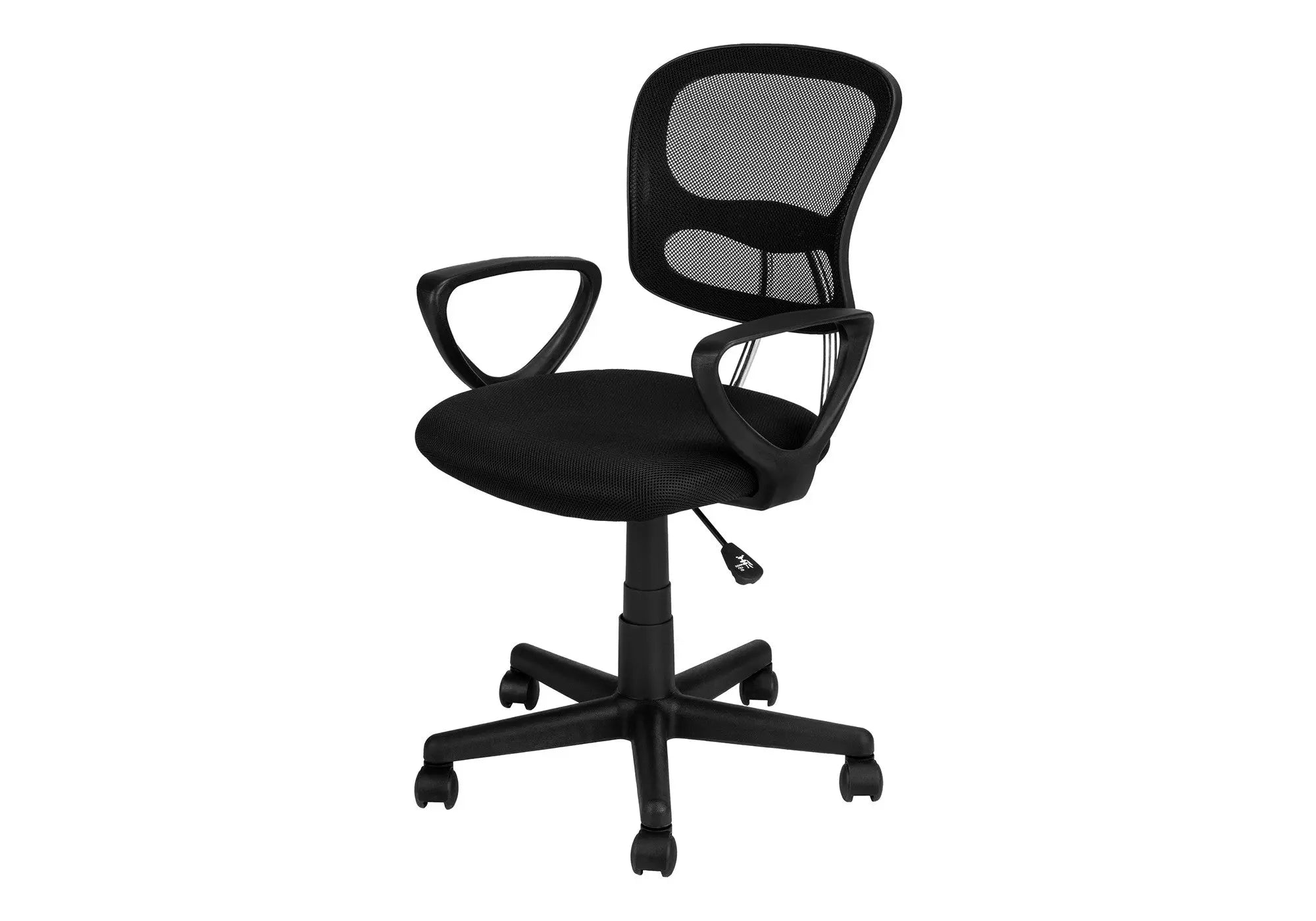 Black Adjustable Height Swivel Rolling Office Chair Homeroots Office
