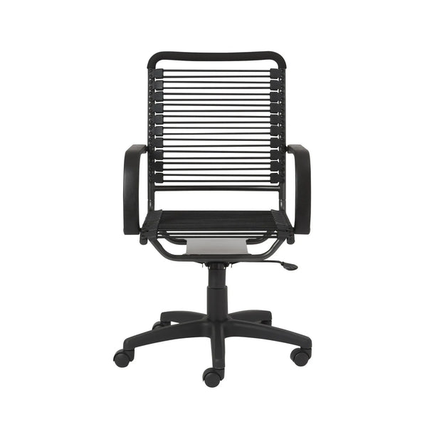 Black Adjustable Swivel Bungee Rolling Office Chair Homeroots Office