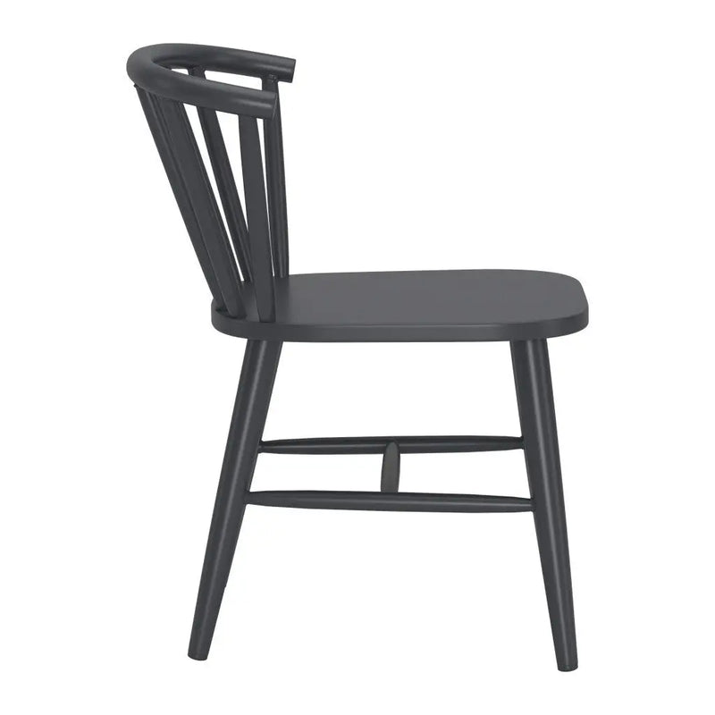 Black Aluminum Slat Back Dining Side Chair - GreatEagleInc