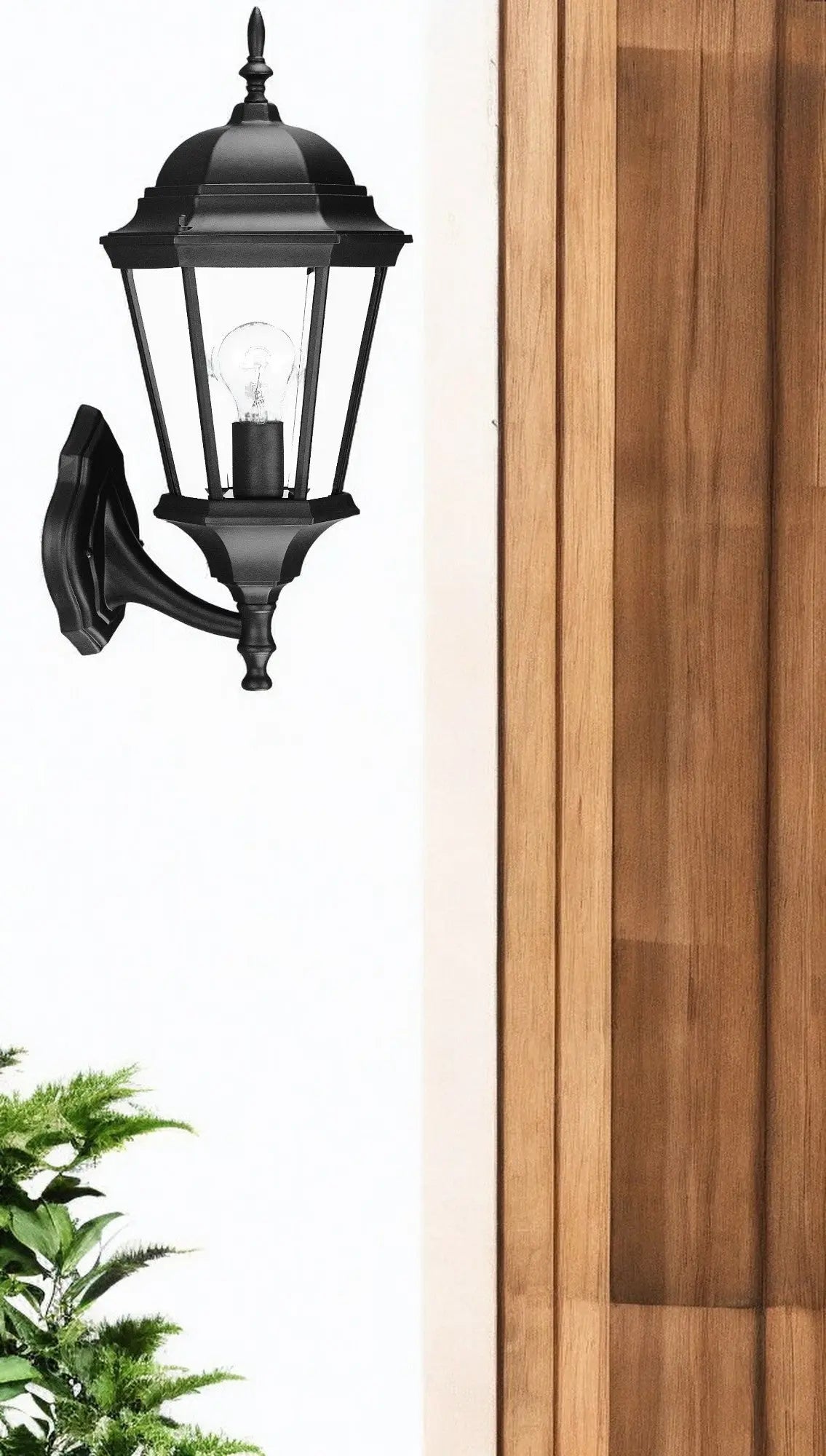 Black And Clear Beveled Dimmable Outdoor Hanging Light With Black And Clear Shades Homeroots Outdoor