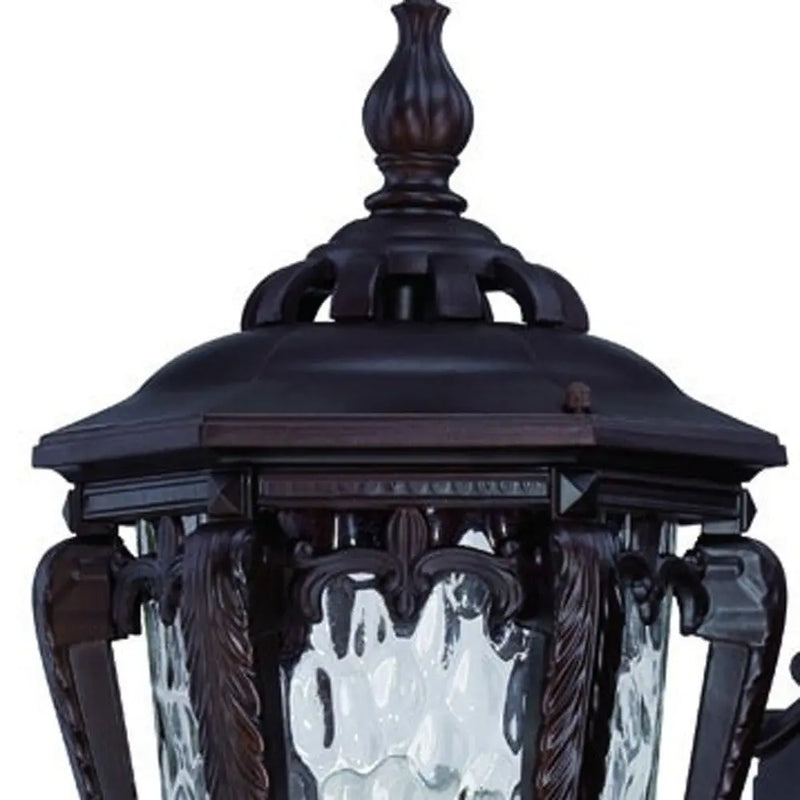 Black And Clear Hammered Dimmable Outdoor Hanging Light With Black And Clear Shades Homeroots Outdoor