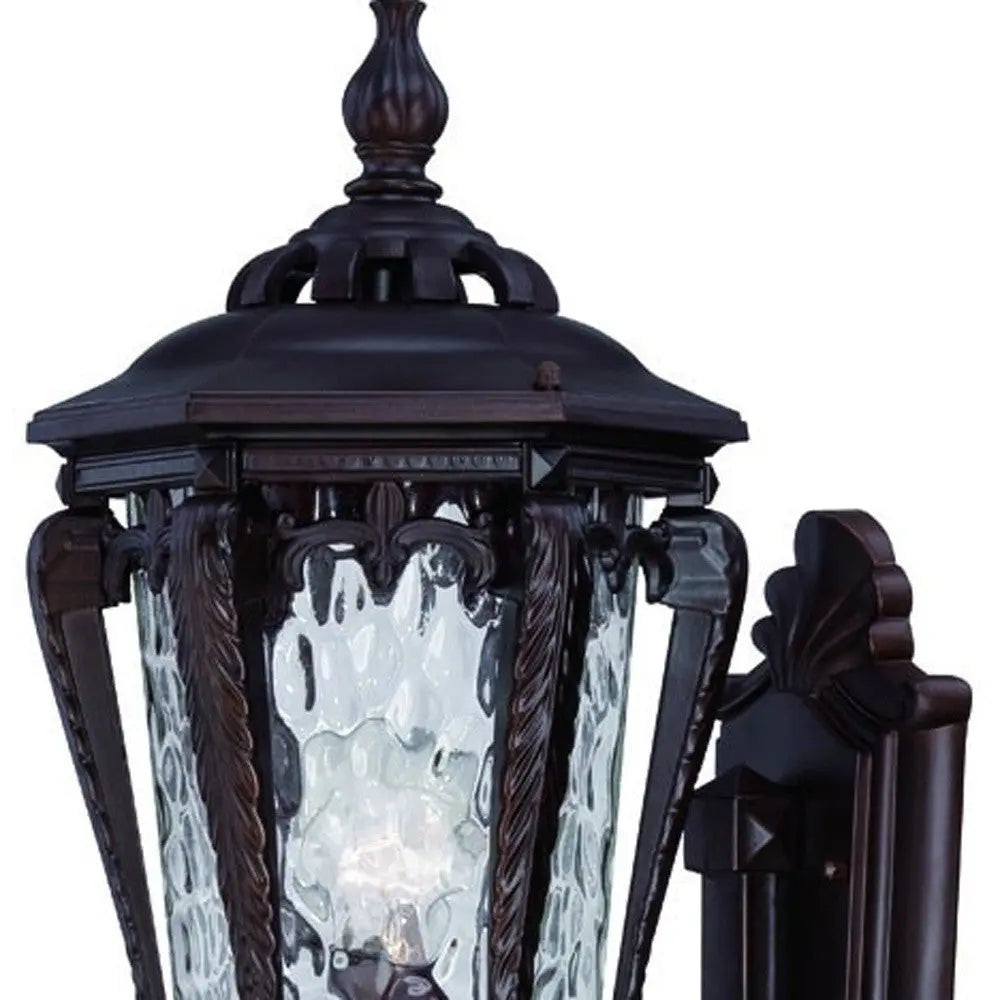 Black And Clear Hammered Dimmable Outdoor Hanging Light With Black And Clear Shades Homeroots Outdoor