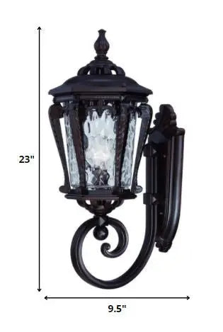 Black And Clear Hammered Dimmable Outdoor Hanging Light With Black And Clear Shades Homeroots Outdoor