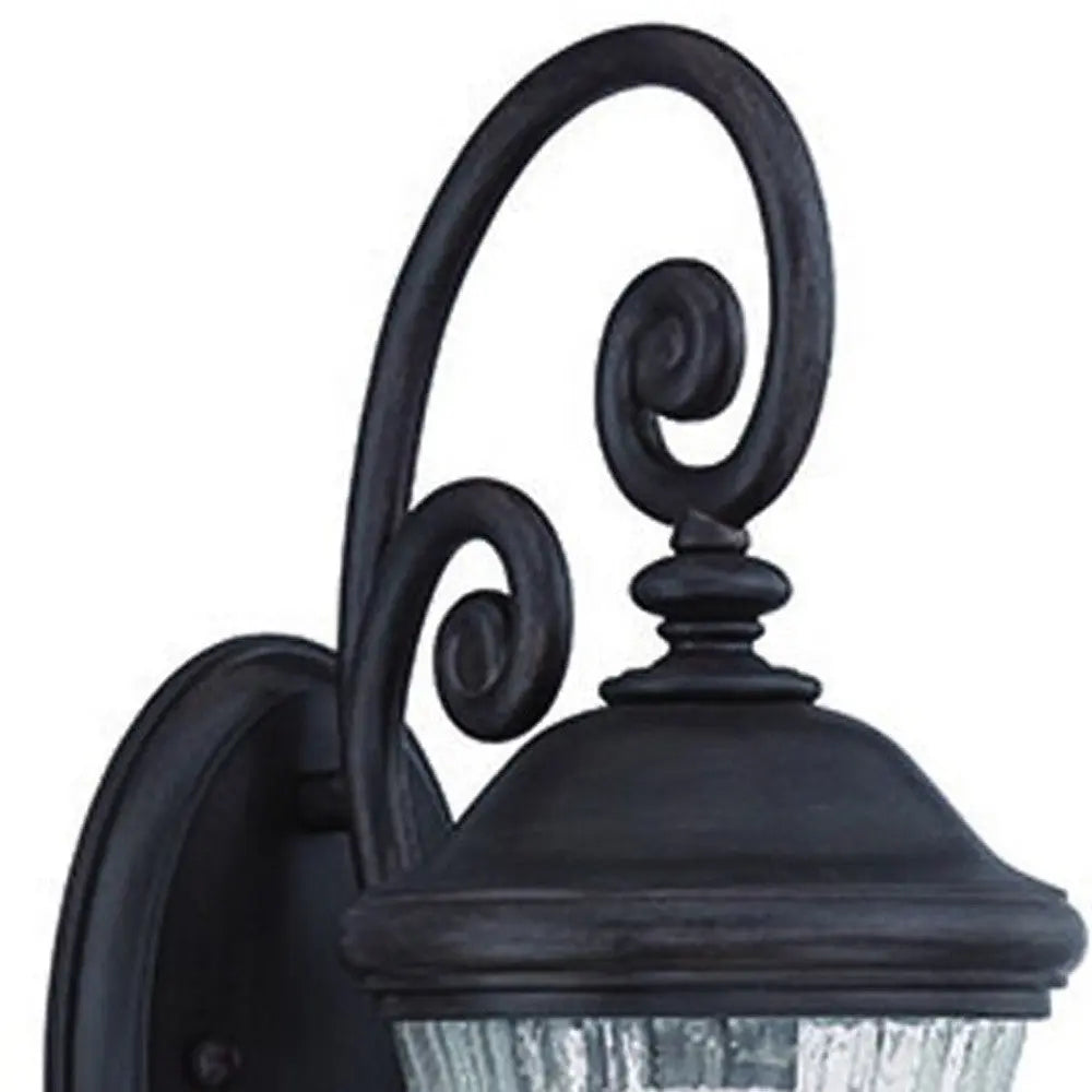 Black And Clear Seeded Dimmable Outdoor Hanging Light With Black And Clear Shades Homeroots Outdoor