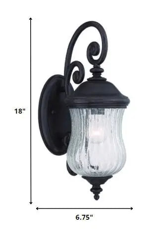 Black And Clear Seeded Dimmable Outdoor Hanging Light With Black And Clear Shades Homeroots Outdoor