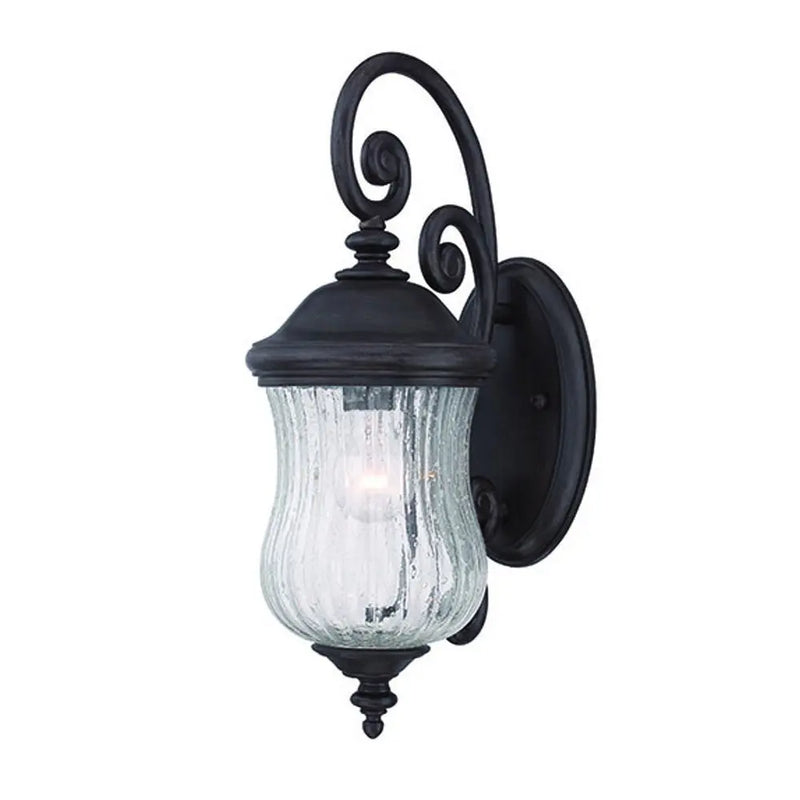 Black And Clear Seeded Dimmable Outdoor Hanging Light With Black And Clear Shades Homeroots Outdoor