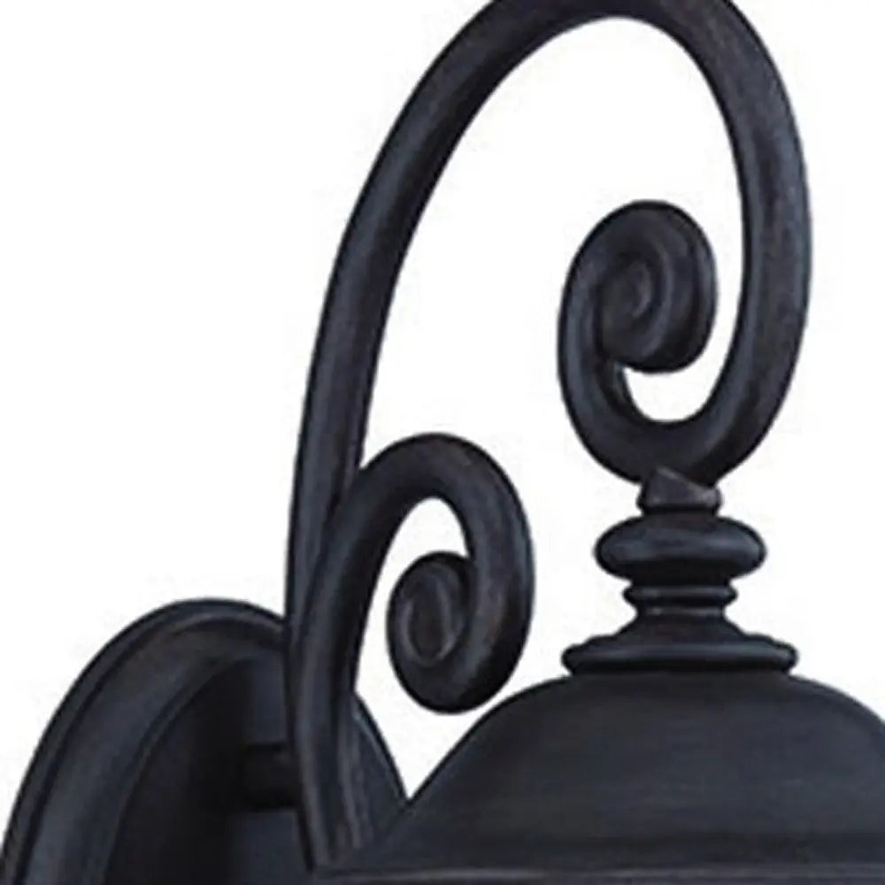 Black And Clear Seeded Dimmable Outdoor Hanging Light With Black And Clear Shades Homeroots Outdoor