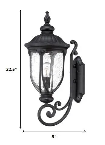 Black And Clear Seeded Dimmable Outdoor Hanging Light With Black And Clear Shades Homeroots Outdoor