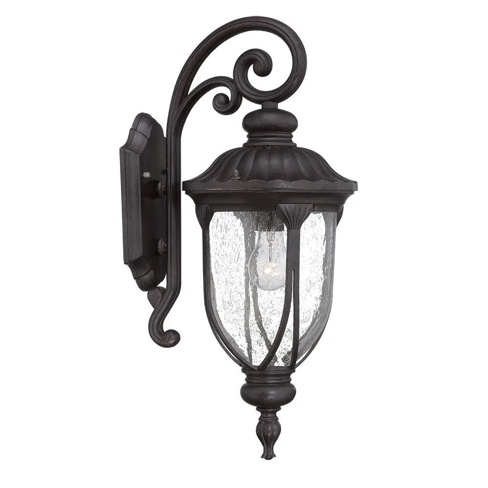Black And Clear Seeded Dimmable Outdoor Hanging Light With Black And Clear Shades Homeroots Outdoor