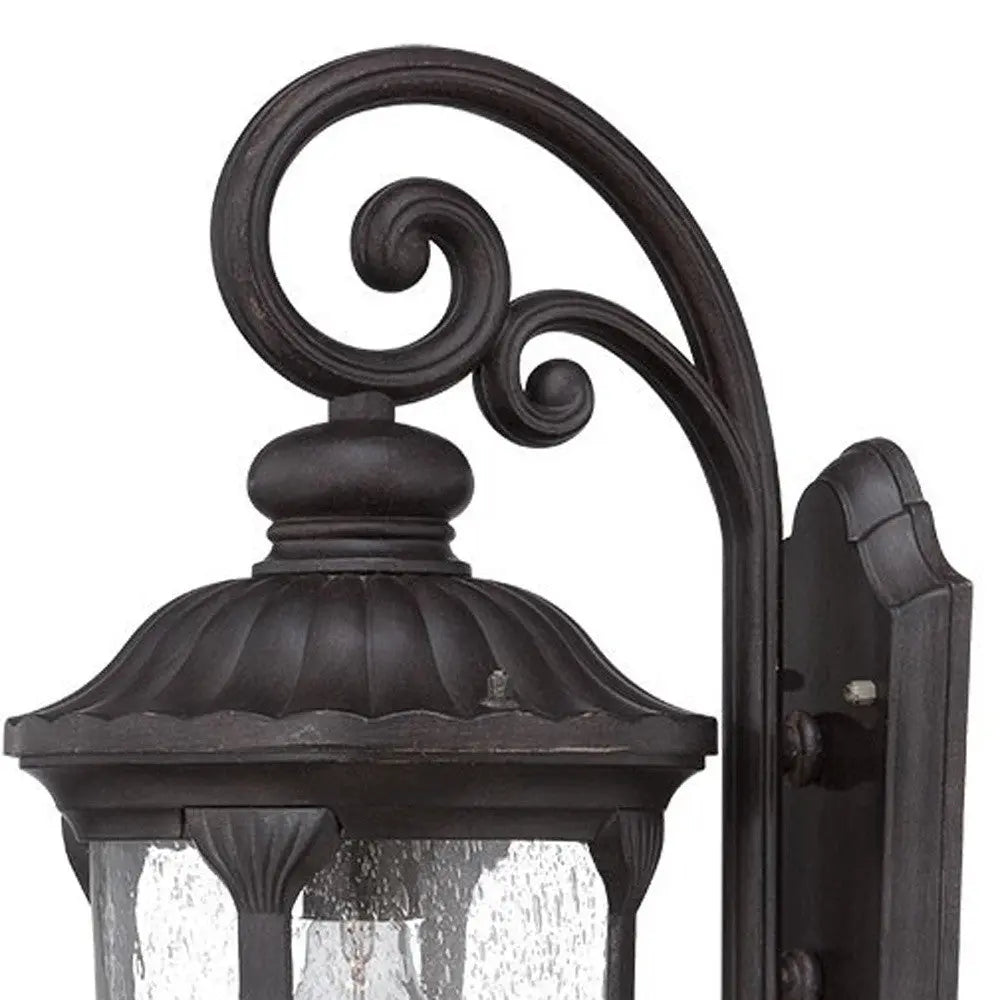 Black And Clear Seeded Dimmable Outdoor Hanging Light With Black And Clear Shades Homeroots Outdoor