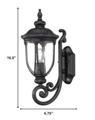 Black And Clear Seeded Dimmable Outdoor Hanging Light With Black And Clear Shades Homeroots Outdoor