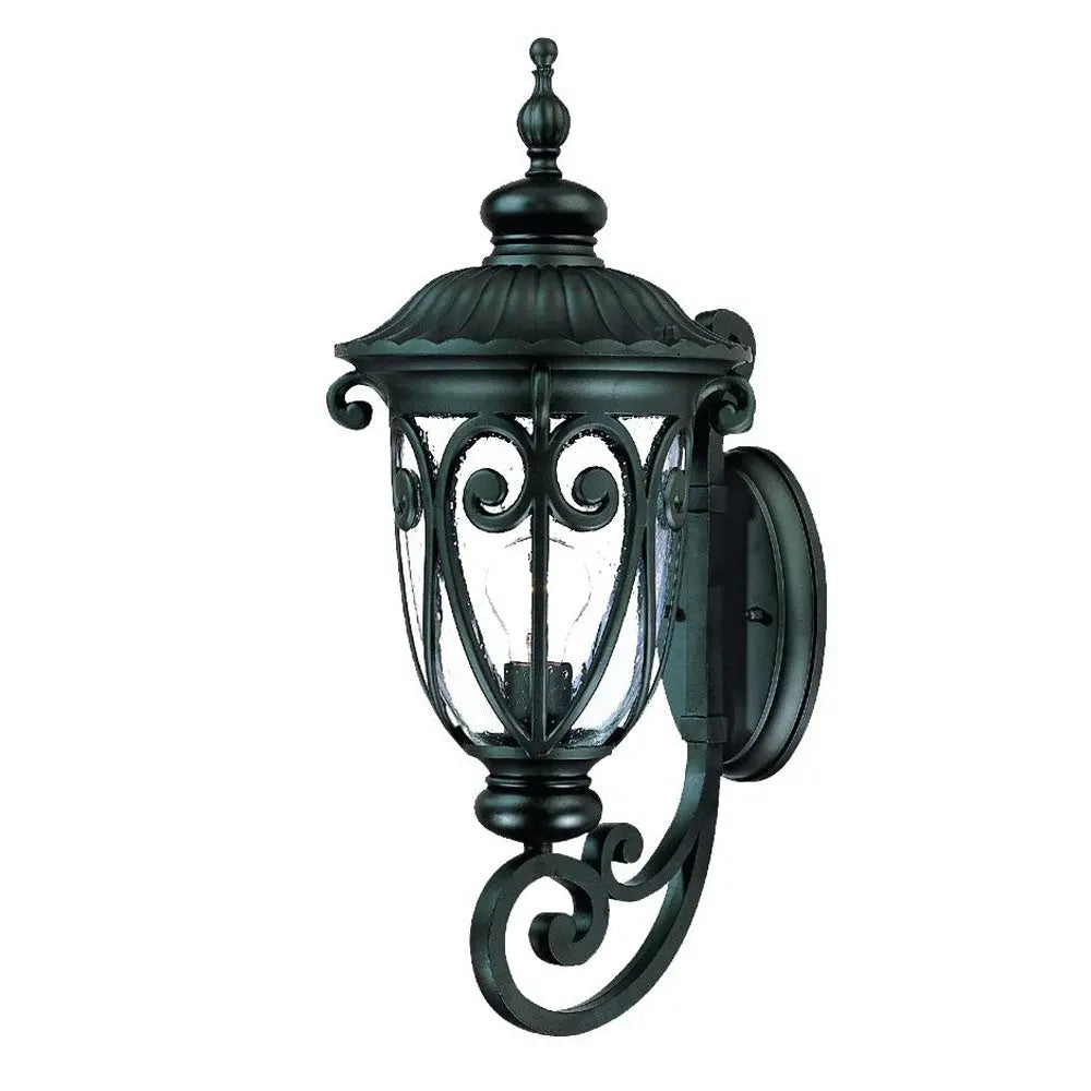Black And Clear Seeded Dimmable Outdoor Hanging Light With Black And Clear Shades Homeroots Outdoor
