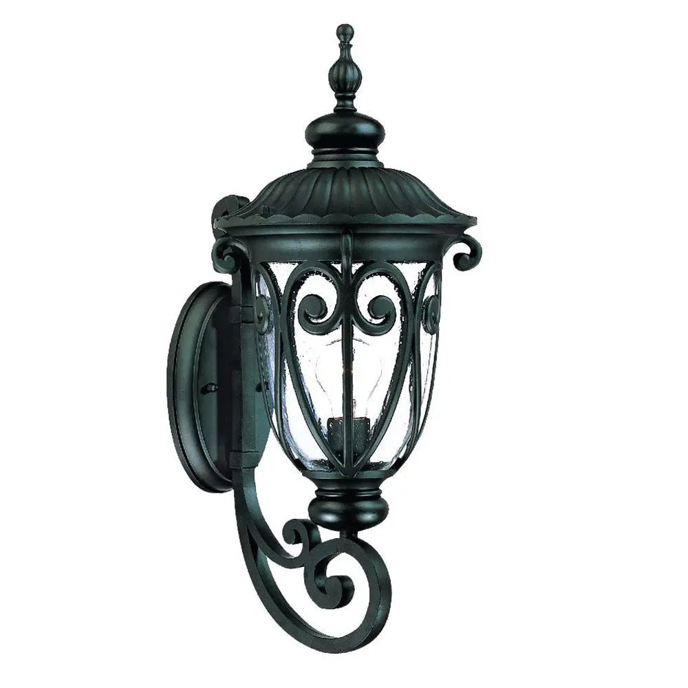 Black And Clear Seeded Dimmable Outdoor Hanging Light With Black And Clear Shades Homeroots Outdoor