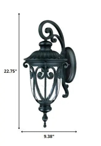Black And Clear Seeded Dimmable Outdoor Hanging Light With Black And Clear Shades Homeroots Outdoor