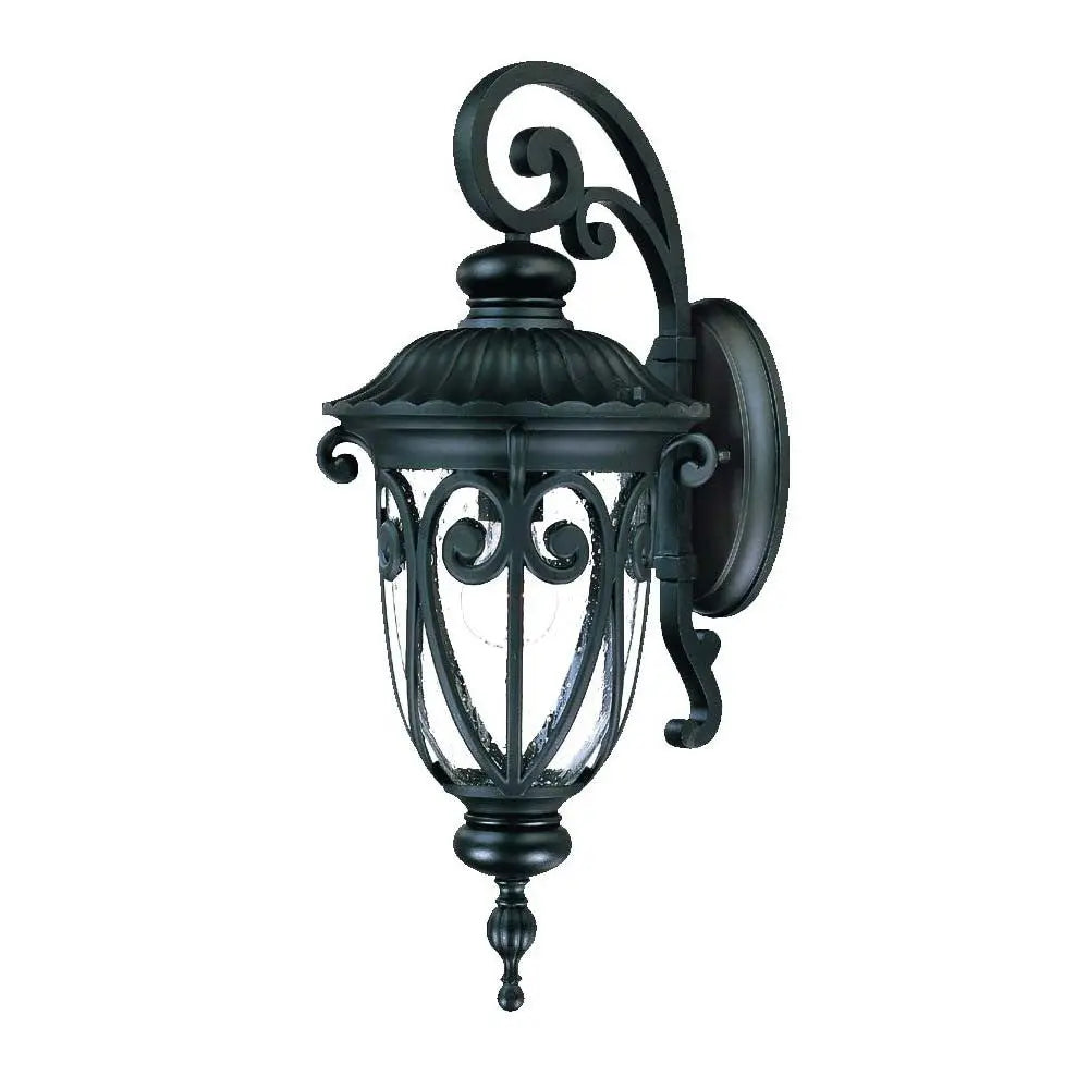 Black And Clear Seeded Dimmable Outdoor Hanging Light With Black And Clear Shades Homeroots Outdoor