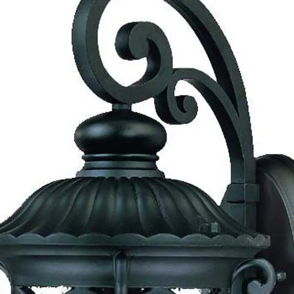 Black And Clear Seeded Dimmable Outdoor Hanging Light With Black And Clear Shades Homeroots Outdoor