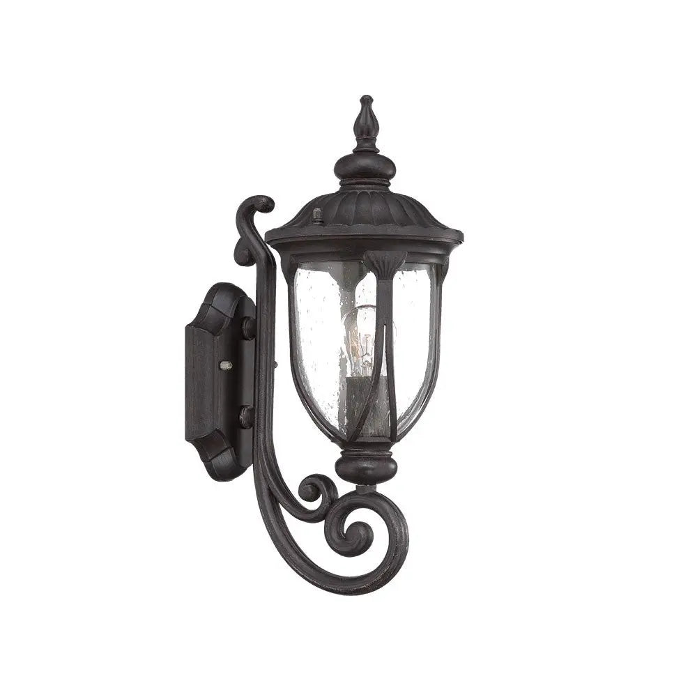 Black And Clear Seeded Dimmable Outdoor Hanging Light With Black And Clear Shades Homeroots Outdoor