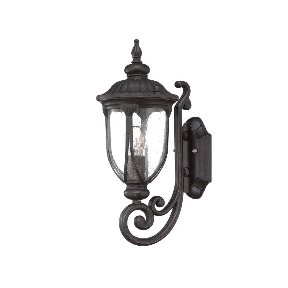 Black And Clear Seeded Dimmable Outdoor Hanging Light With Black And Clear Shades Homeroots Outdoor