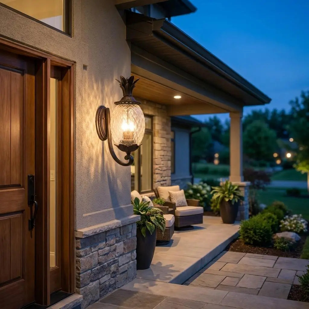 Black And Clear Three Light Crackled Dimmable Outdoor Hanging Lights With Black And Clear Shades Homeroots Outdoor